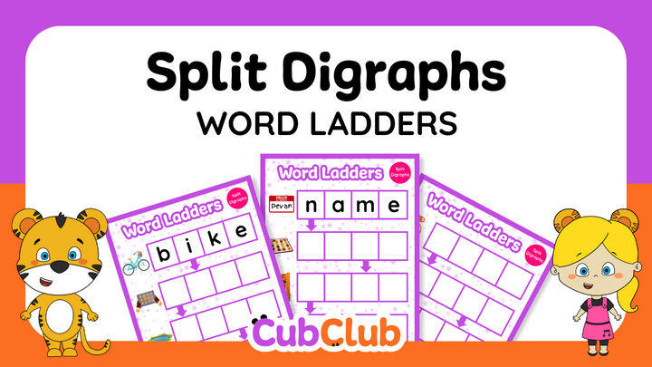 Split Digraphs Word Ladders
