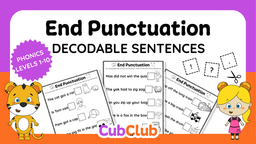 End Punctuation - Decodable Sentences
